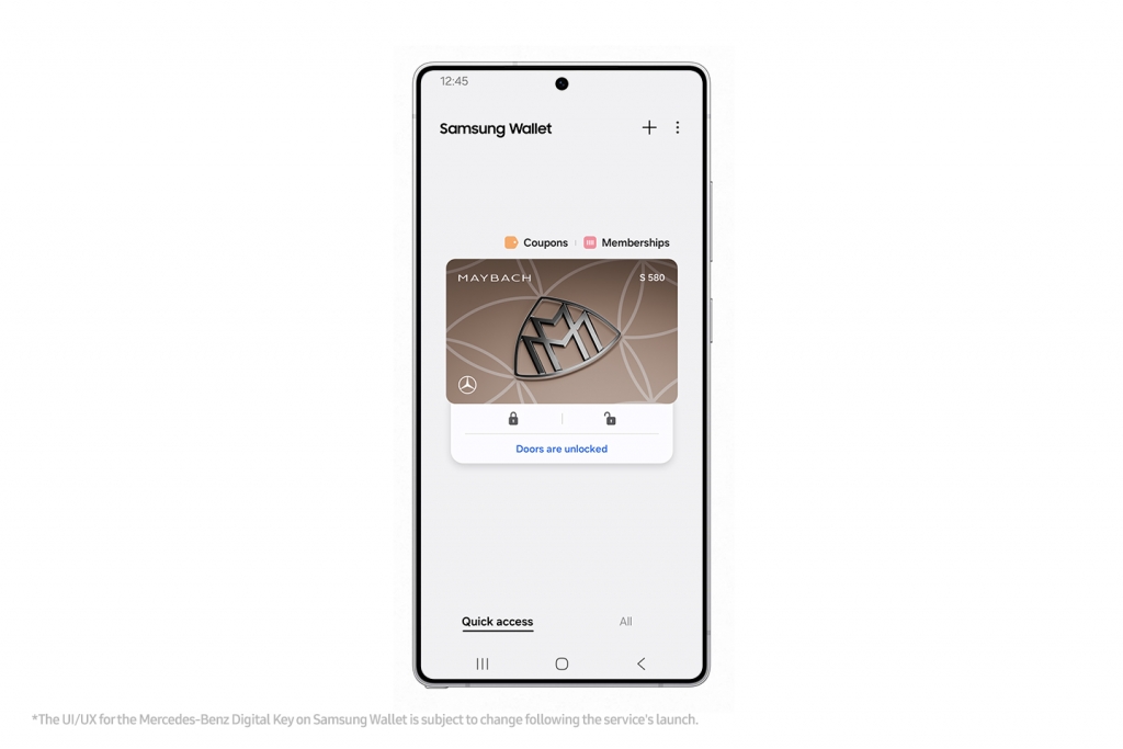 Samsung Wallet Adds Digital Key Compatibility for Mercedes-Benz