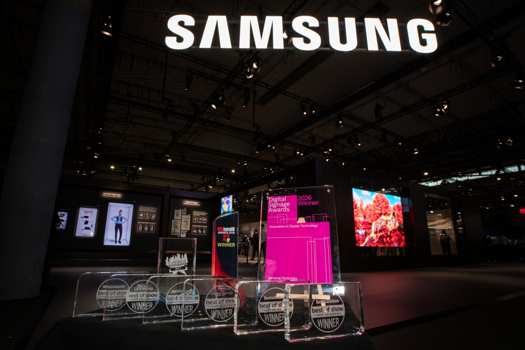 Samsung Earns Record Awards and Category Wins at ISE 2026, Led by Six Spatial Signage Wins