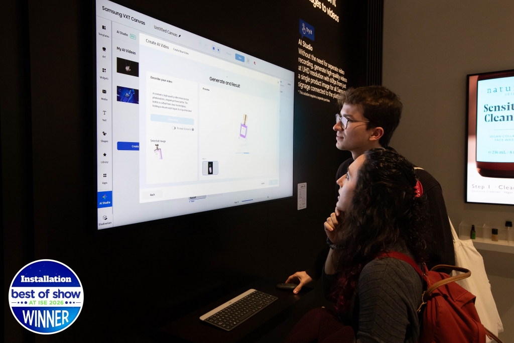 Samsung Earns Record Awards and Category Wins at ISE 2026, Led by Six Spatial Signage Wins