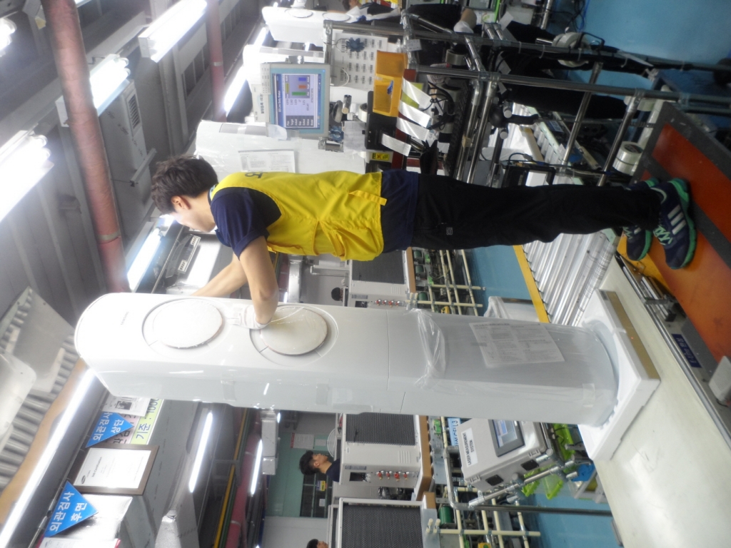 삼성전자 광주사업장 에어컨 생산라인 풀가동