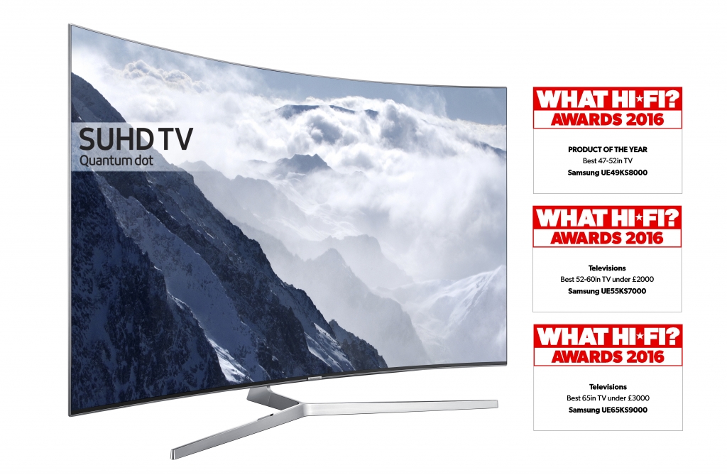 삼성 퀀텀닷 SUHD TV, 영국에서 ‘올해의 TV’ 잇따라 선정