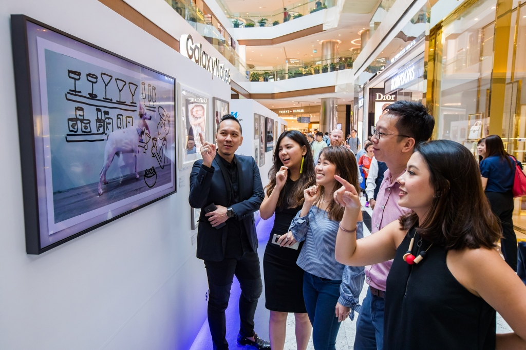 삼성전자, 싱가포르서 '갤럭시 노트8' 디지털 아트 전시회 실시