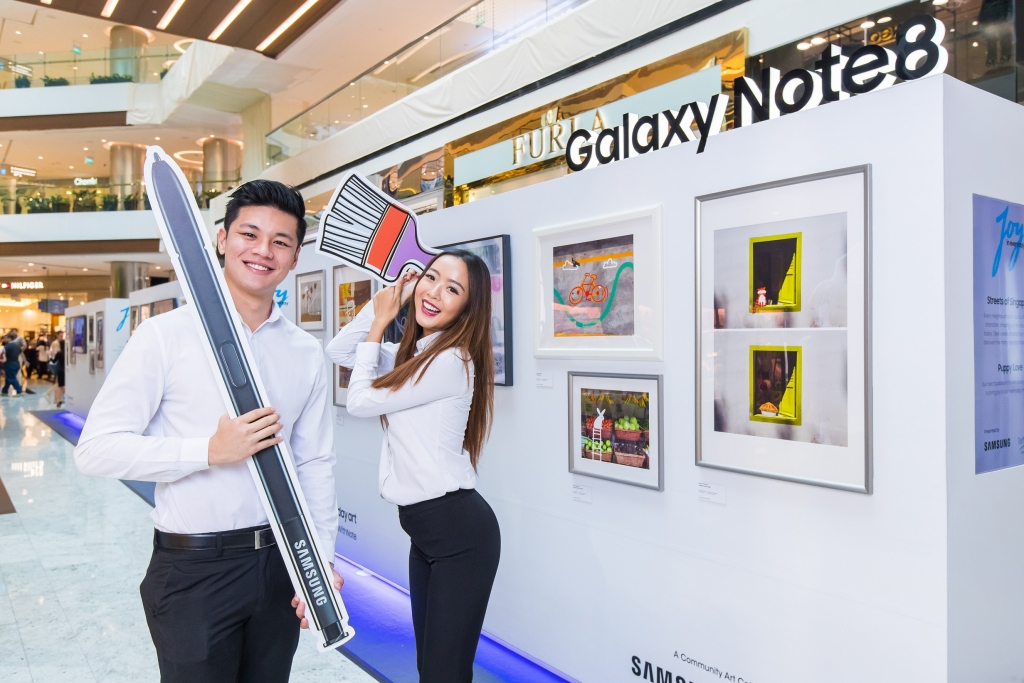 삼성전자, 싱가포르서 '갤럭시 노트8' 디지털 아트 전시회 실시