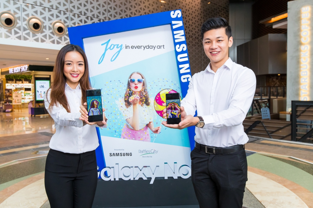 삼성전자, 싱가포르서 '갤럭시 노트8' 디지털 아트 전시회 실시