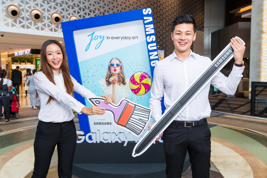 삼성전자, 싱가포르서 '갤럭시 노트8' 디지털 아트 전시회 실시