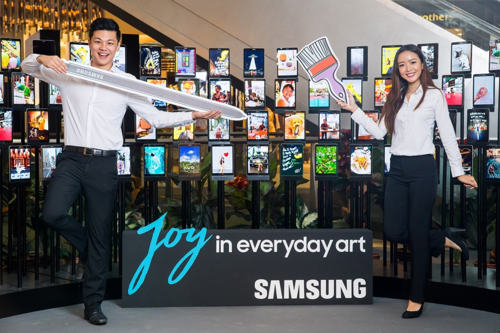 삼성전자, 싱가포르서 '갤럭시 노트8' 디지털 아트 전시회 실시